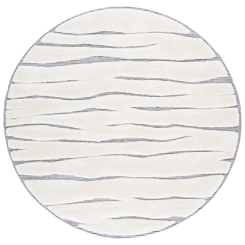SAFAVIEH Celebrity Juliska Modern Rug - 6'7" Round - Ivory/Grey