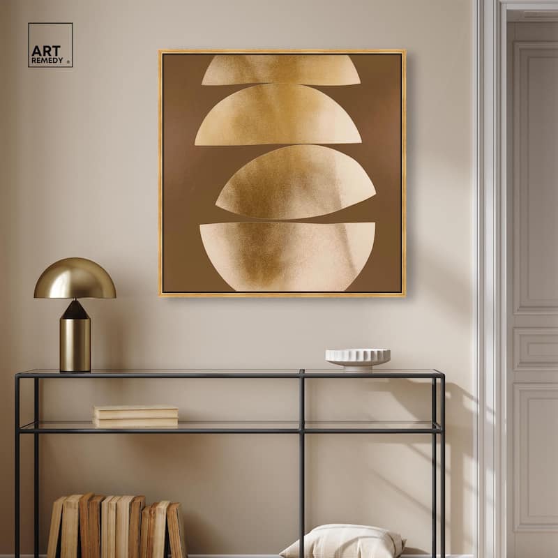 Golden Crescents II Canvas by Art Remedy