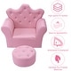 preview thumbnail 4 of 4, Kids Sofa PVC Leather Princess Sofa with Embedded Crystal