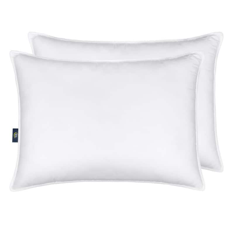 Serta Down Illusion Pillow, Down Alternative Medium/Firm, 2 Pack - White