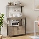 preview thumbnail 12 of 24, 31.5" Microwave Stand with Storage Cabinet, Height-Adjustable Bakers Racks for Kitchen