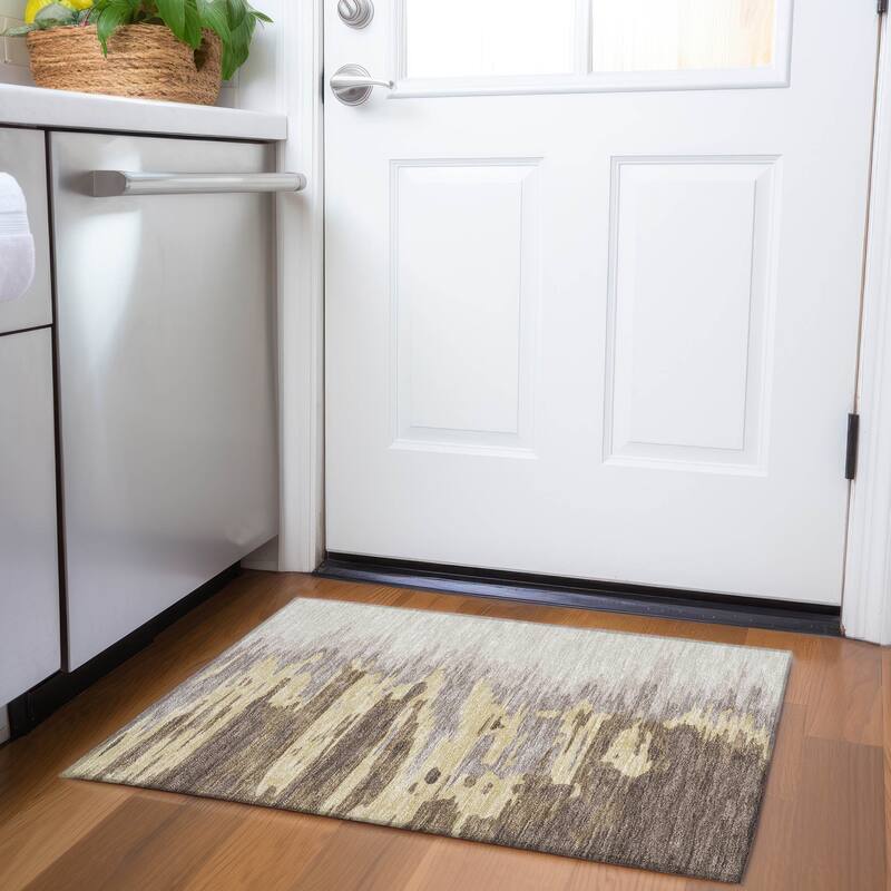 Premium Washable Super Soft Modern Ombre Mayfield Rug - Coffee - 1'8" x 2'6"