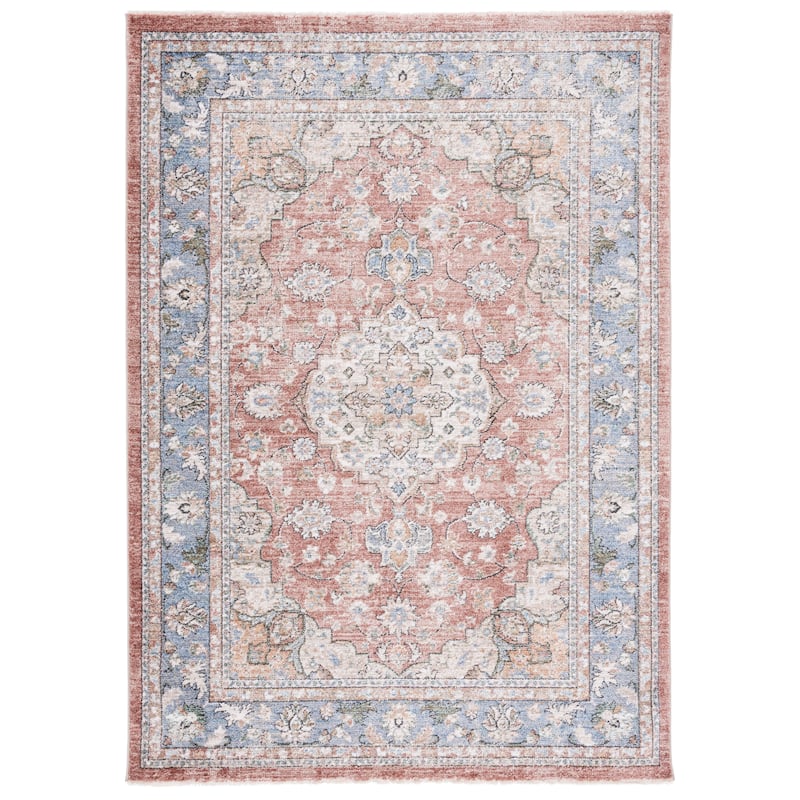 SAFAVIEH Jasmine Lyndia Vintage Rug - 5'3" x 7'7" - Rust/Blue