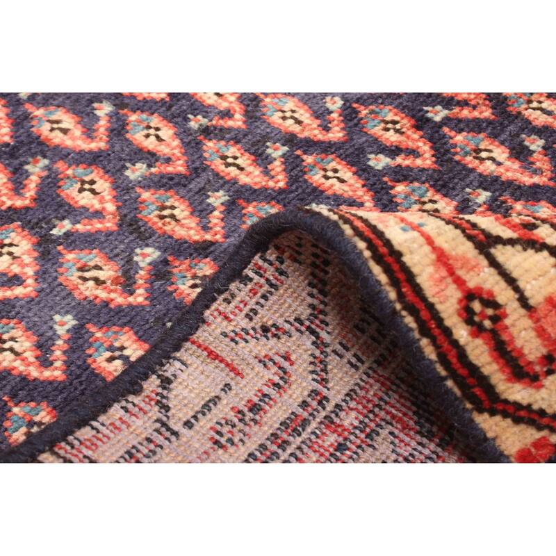 ECARPETGALLERY Hand-knotted Andelz Dark Navy Wool Rug - 3'10 x 6'6