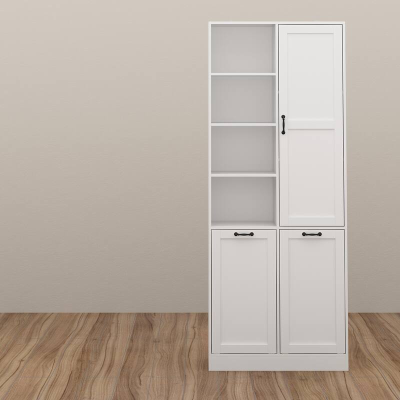 Modern Console Table with Rotating Drawers and Hidden Storage Entryway