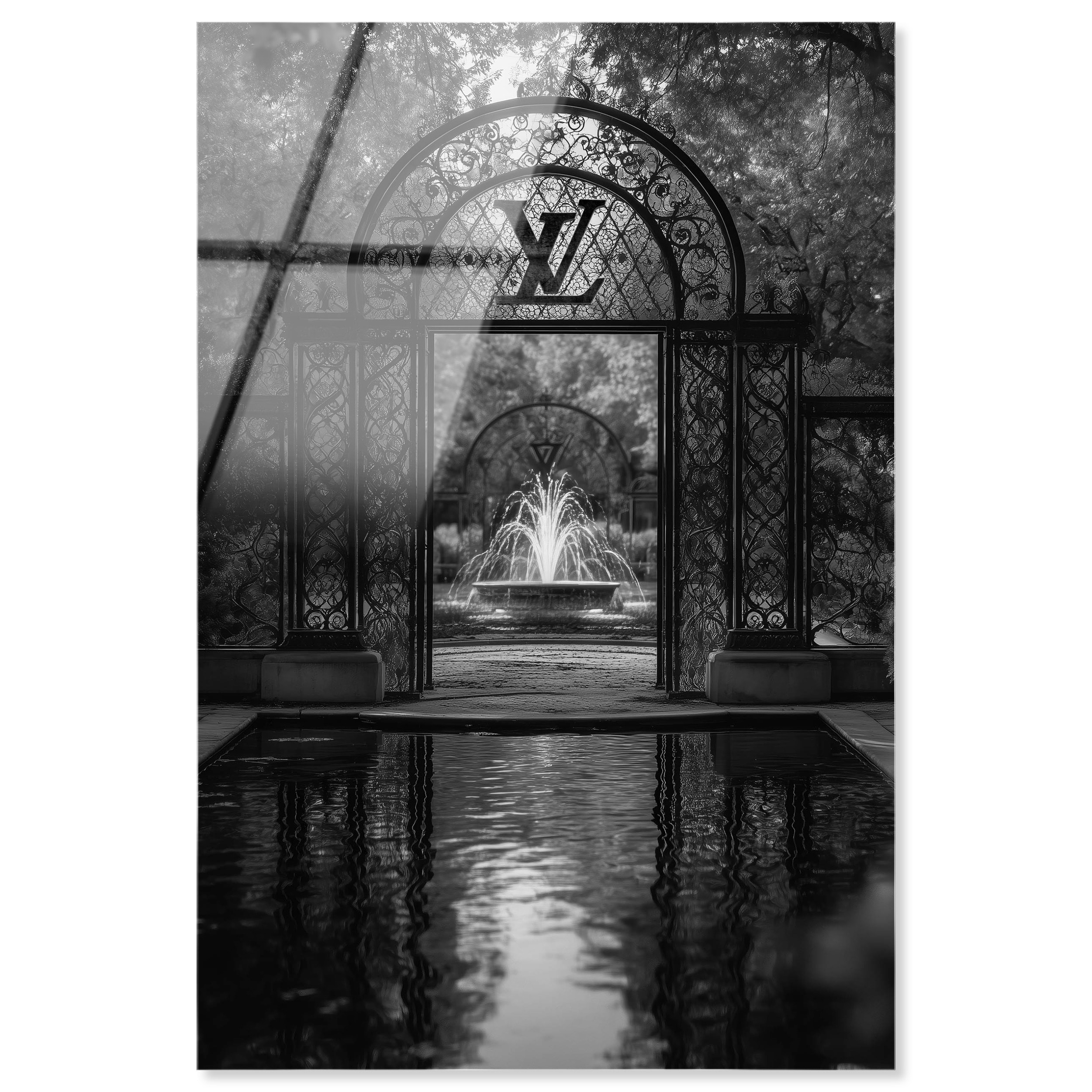 Elegant Garden Gate Fashion Wall Decor Acrylic Print by Notoriart