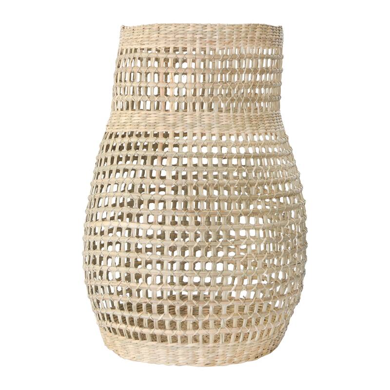 Decorative 20" Handwoven Natural Seagrass Vase