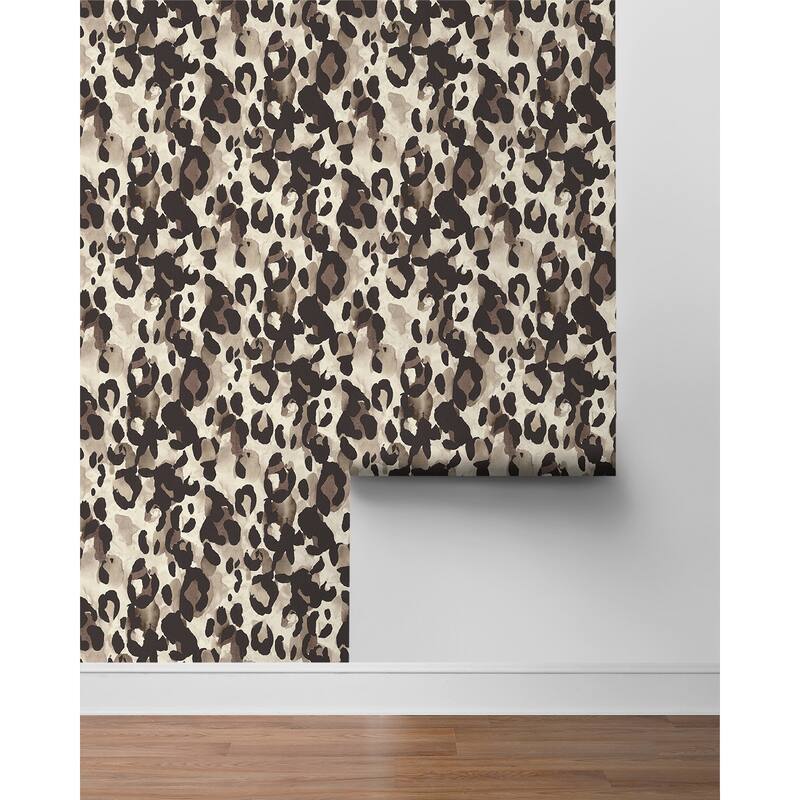 Harry & Grace Leopard Print Peel and Stick Wallpaper