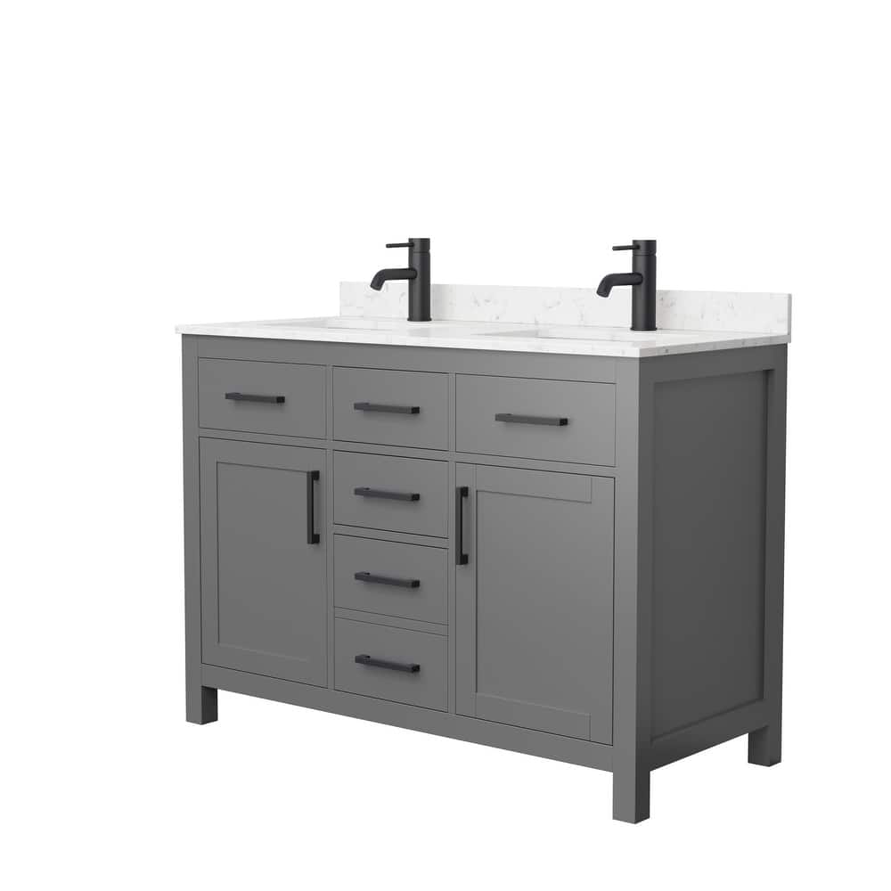 Beckett 48 Inch Double Vanity, Cultured Marble Top
