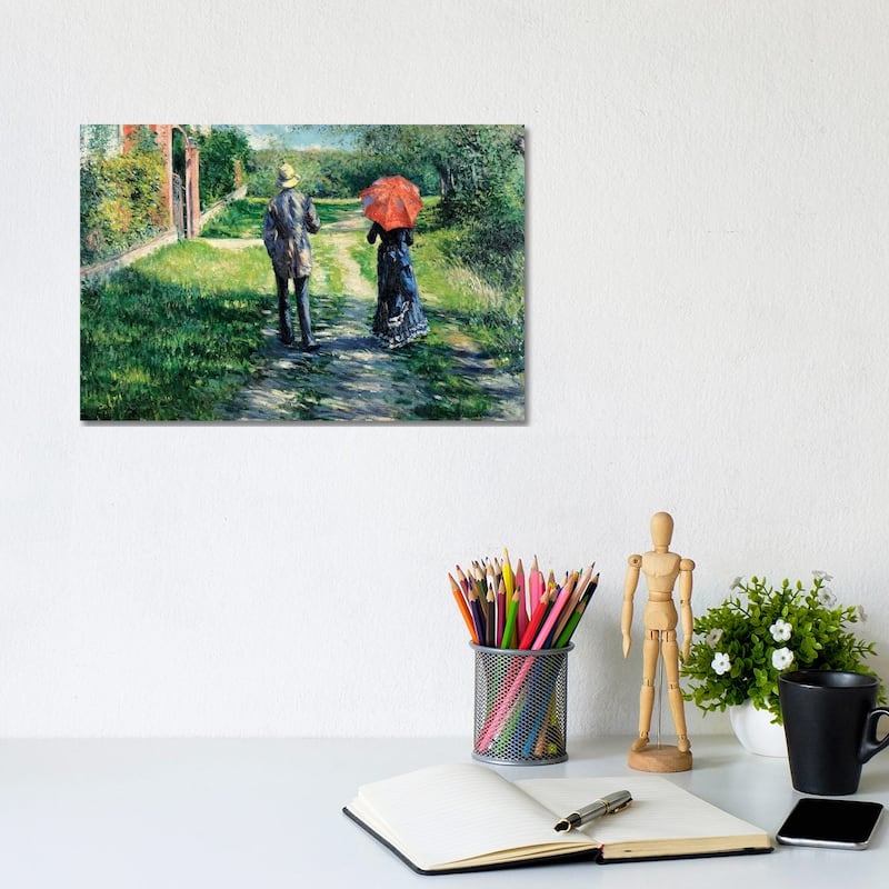 iCanvas "The Path Uphill, 1881 " by Gustave Caillebotte Canvas Print - 8x12x0.75