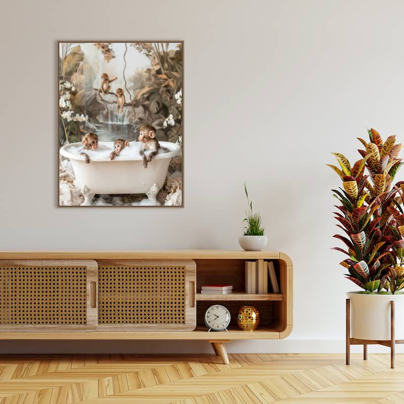 Jungle Spa by Niky Rahner Framed Canvas Wall Art