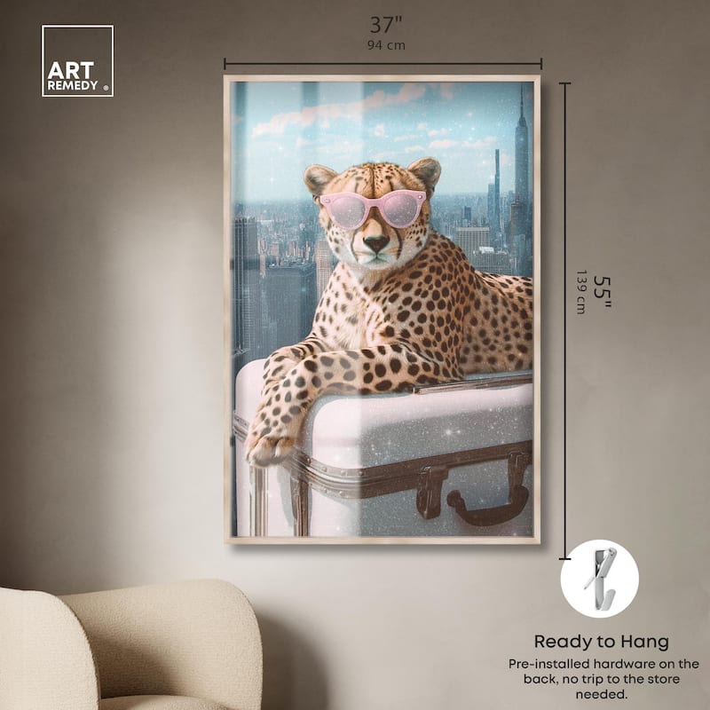 Cheetah Luggage NYC Shadowbox by Art Remedy