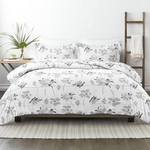 Becky Cameron Premium Magnolia Grey Patterned Comforter Set