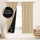 preview thumbnail 15 of 117, Deconovo 100% Full Blackout Double-Layer Rod Pocket Curtains (2 Panels) W52 x L72 - Burlywood