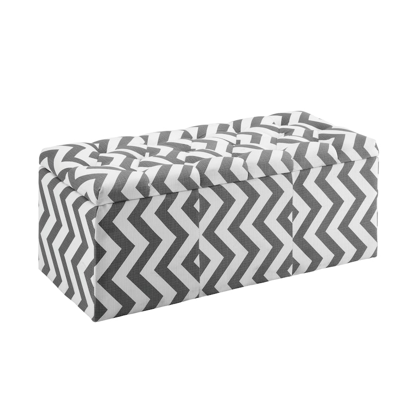 Gede Contemporary Fabric Tufted Life-top Storage Bench by Furniture of America