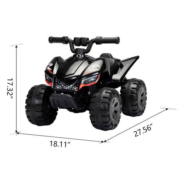 Battery-Powered 6V Kids ATV Ride On Quad Car with MP3 Player, Fog Spray, and LED Lights, Ride-on Vehicle Toy for Toddlers