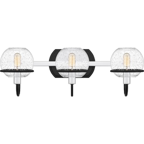 Phoenix 3-Light Matte Black Vanity Light - Matte Black - 22.25