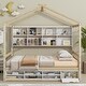 preview thumbnail 3 of 19, Full House Bed with Roof Frame