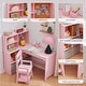 preview thumbnail 14 of 12, Kids Corner Desk and Chair Set – Study Table with Bookshelf, Cloth Drawer, and Bulletin Board, MDF Wood, for Ages 3–8