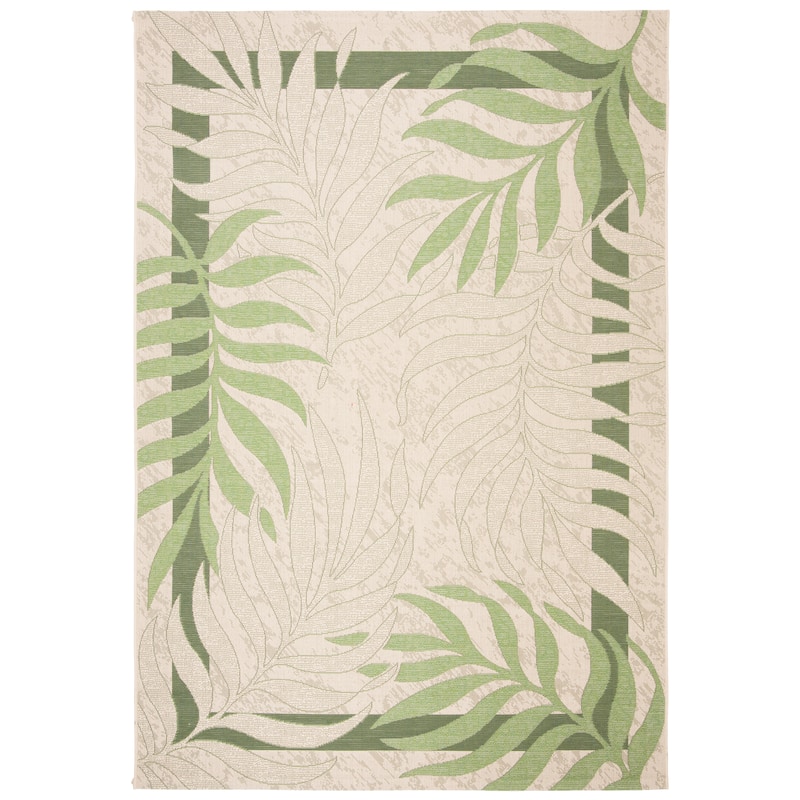 SAFAVIEH Courtyard Idun Botanical Indoor/ Outdoor Waterproof Patio Backyard Rug