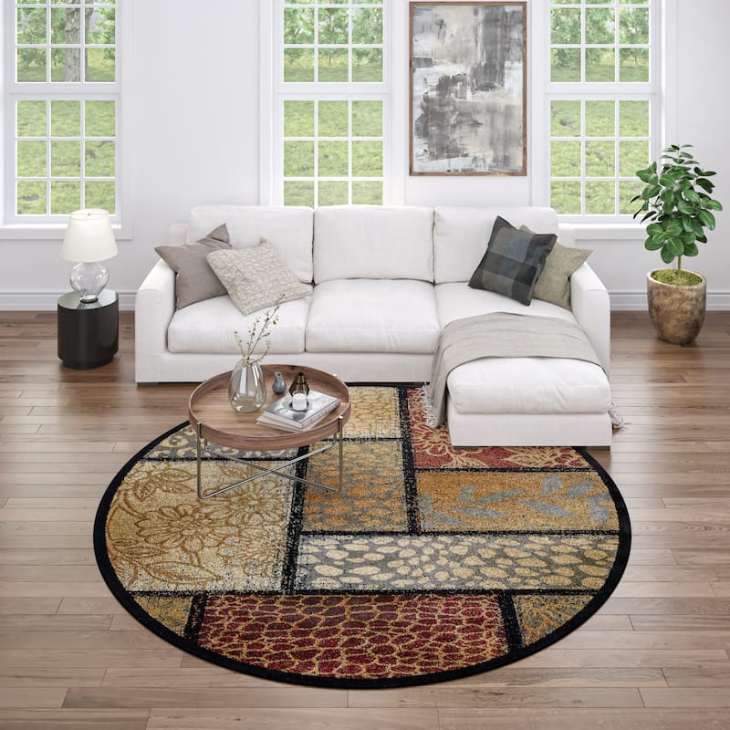 Infinity Transitional Floral Indoor Area Rug - 5'3 x 5'3 - 5'3 x 5'3 - multi