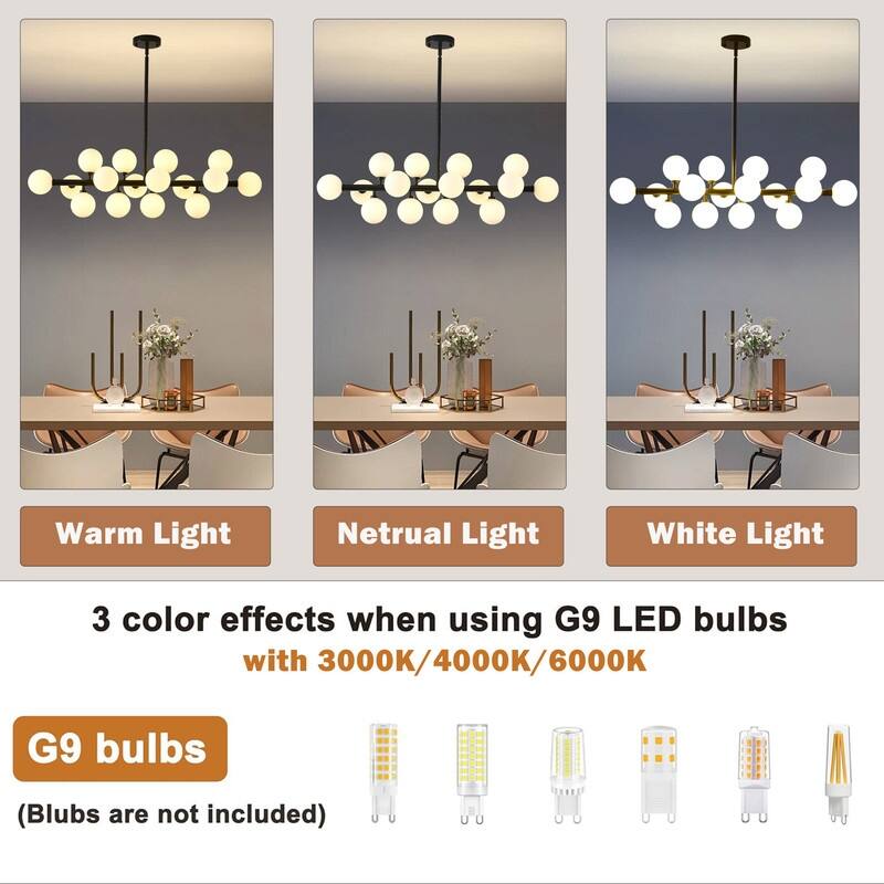 16 Light Modern Sputnik Chandelier Kitchen island Pendant Lights island