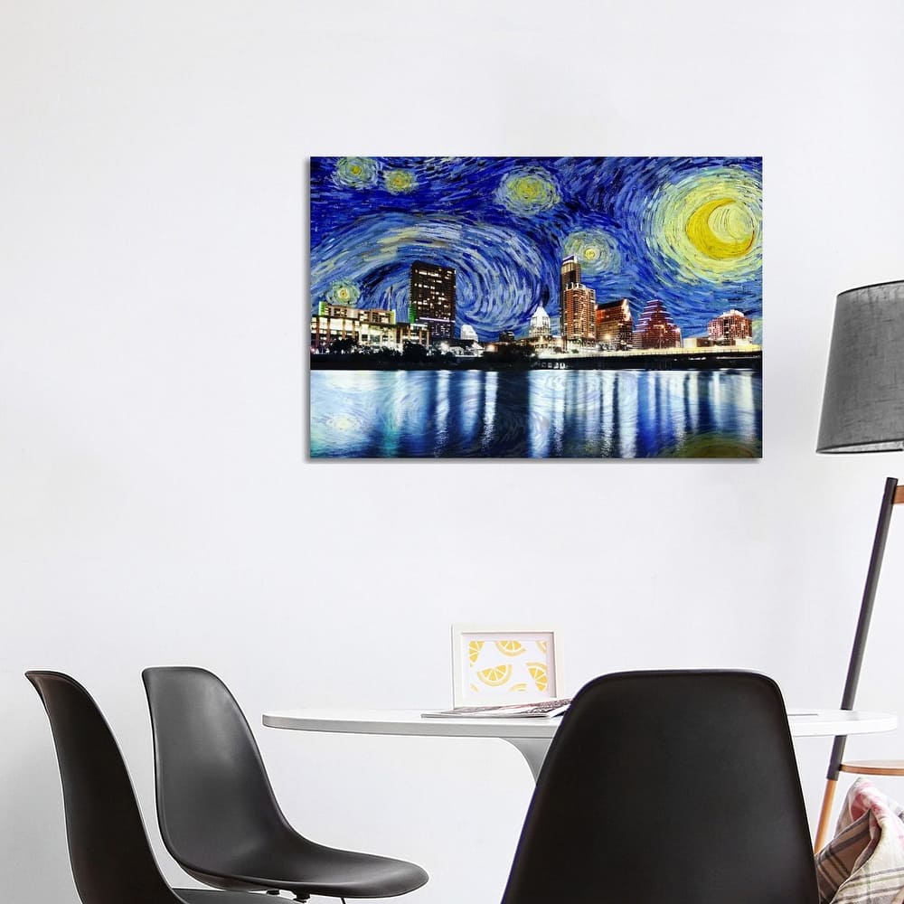 iCanvas "Austin, Texas Starry Night Skyline" by 5by5collective Canvas Print