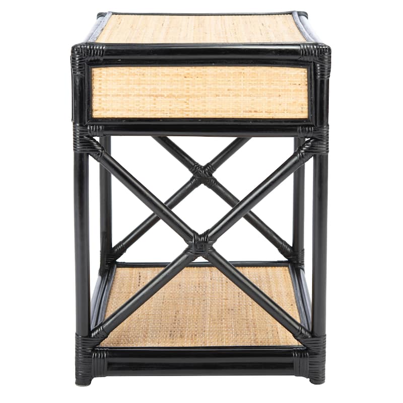 SAFAVIEH Aliyah Bali Coastal 1-Drawer 1-Shelf Nightstand
