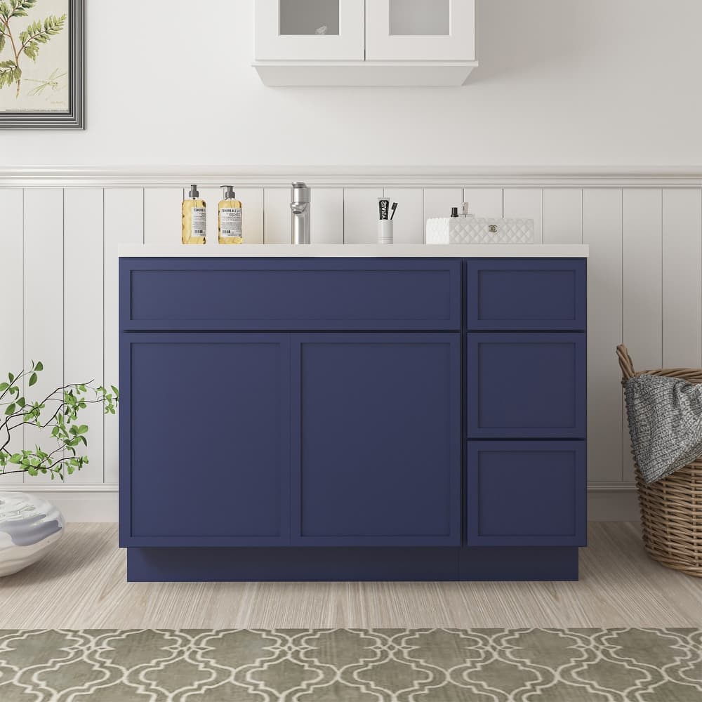 Vanity Art 42" Birch Freestanding Bathroom Vanity Cabinet without Top