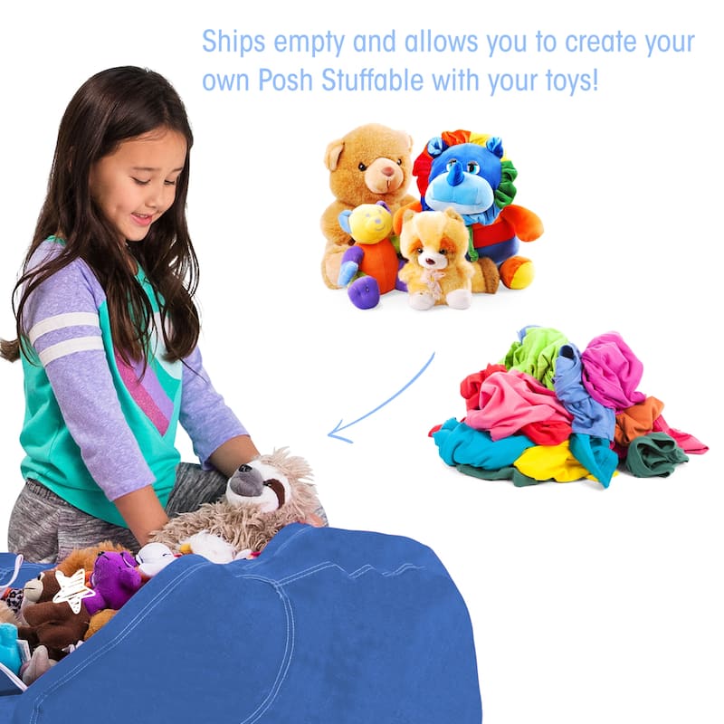 Kids' Stuffed Animal Storage Bean Bag Chair Cover or Toy Organizer