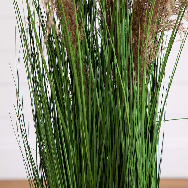 Pampas Grass Artificial Plant with Planter - 4'