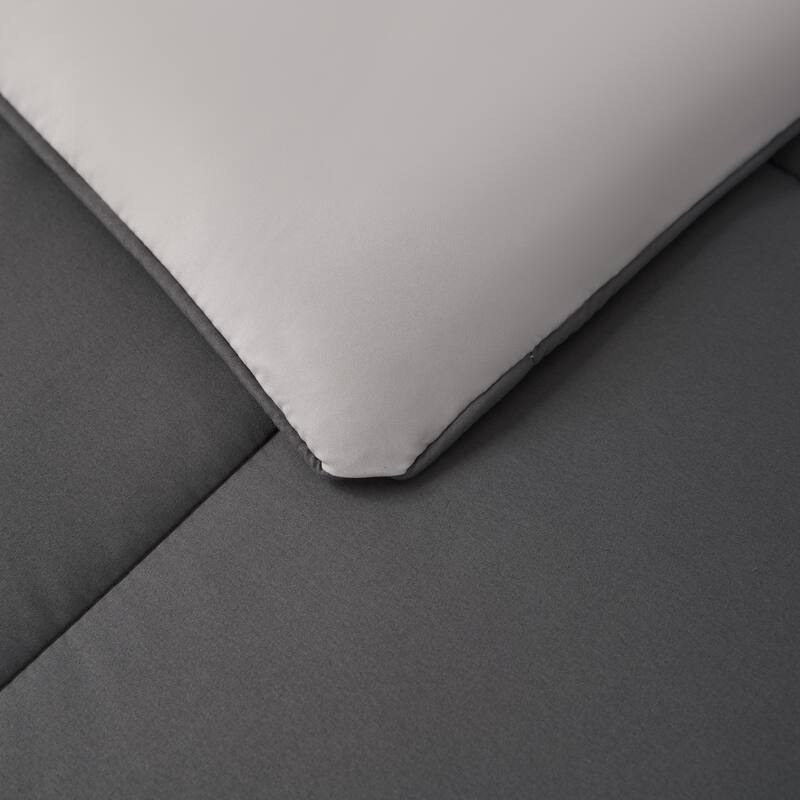 Lucky Brand Box Stitch Reversible Comforter Sets