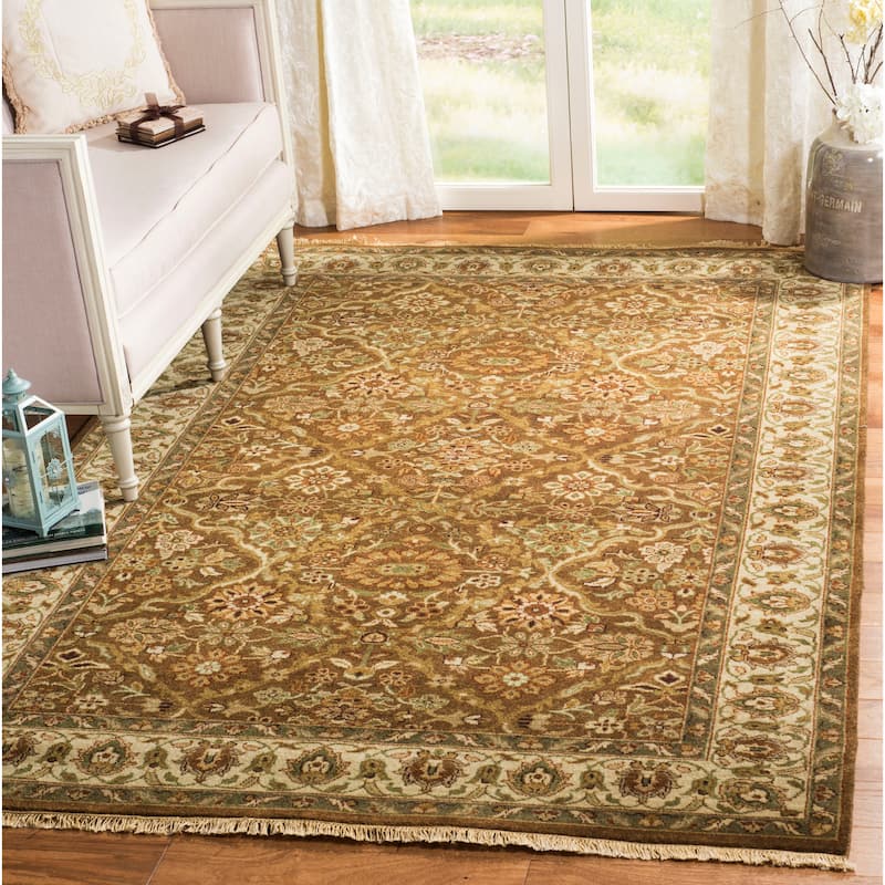 SAFAVIEH Couture Hand-knotted Old World Milja Traditional Oriental Wool - 4' x 6' - Brown/Beige