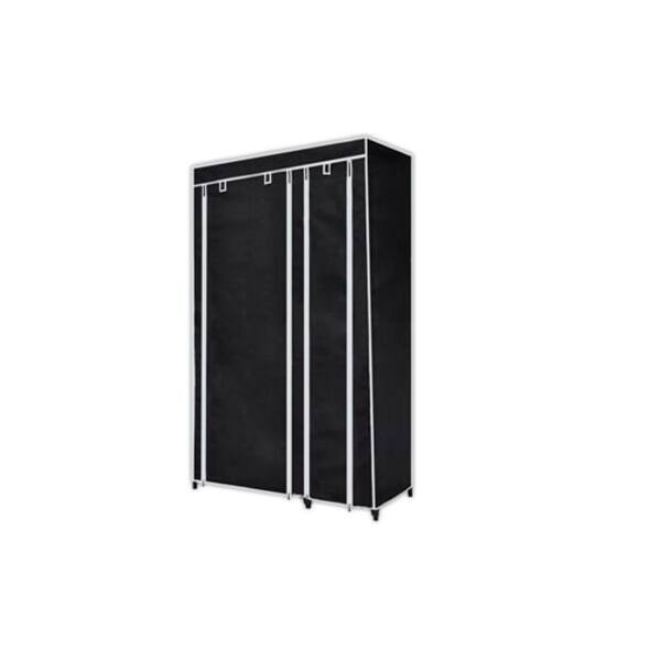 Shop Vidaxl Fabric Wardrobes 2 Pcs Black Free Shipping Today