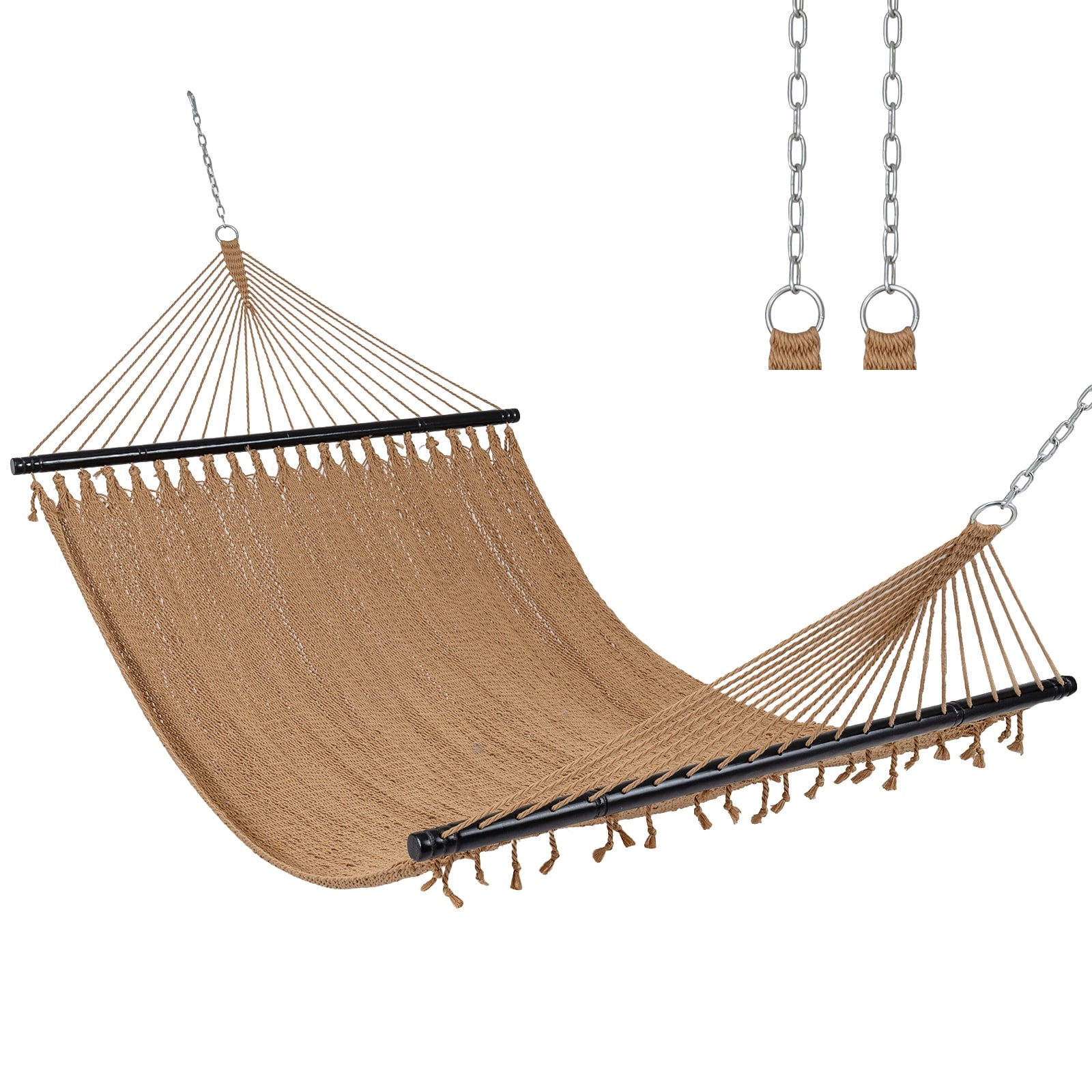 Gymax Caribbean Hammock for Outside 10 ft Double Hammock w/ Spreader - 1 PCS