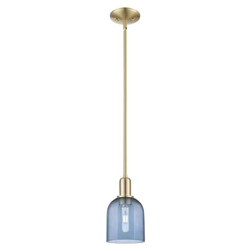Innovations Lighting Endless Possibilities Arcadia - Bella - 1 Light 6" Stem Hung Mini Pendant - Blue/Champagne Bronze