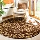 preview thumbnail 48 of 87, SAFAVIEH Handmade Soho Ghina N.Z. Wool Rug 6' Round - Brown/Multi - Round