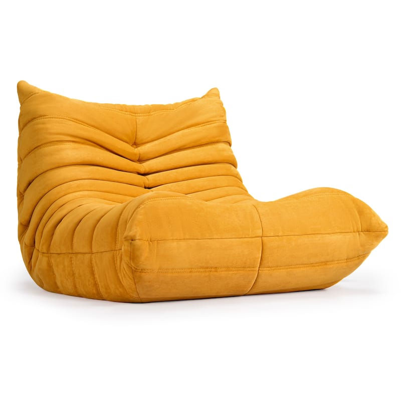 Armless Bean Bag Chair ,Upgraded Foam Support, Soft Upholstered Lounge Seating