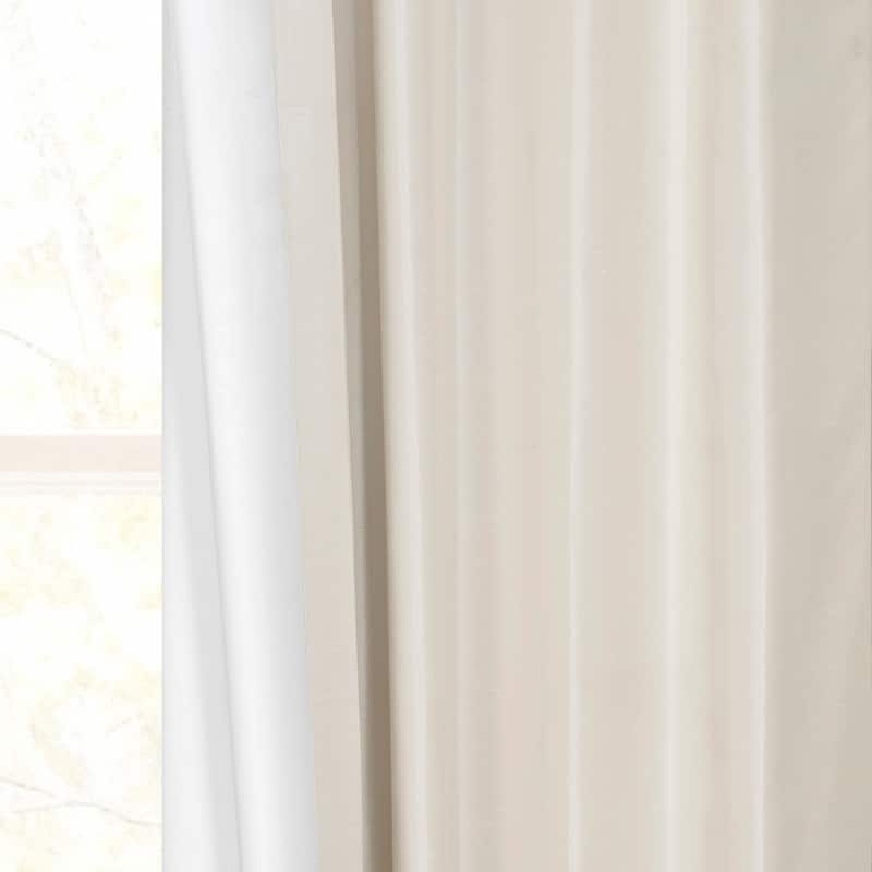 Exclusive Fabrics Textured Faux Dupioni Silk Thermal Blackout Curtains (1 Panel)