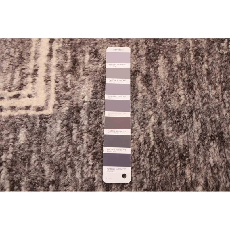 ECARPETGALLERY Hand-knotted Tangier Dark Grey Wool Rug - 8'3 x 9'9