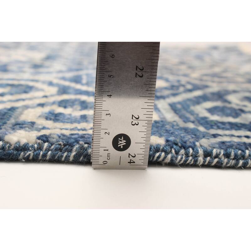 ECARPETGALLERY Hand-knotted Mystique Blue Wool Rug - 2'8 x 9'11