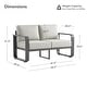 preview thumbnail 73 of 122, Spruce & Spring Outdoor Patio Furniture Set Aluminum Sofa Accent Chair