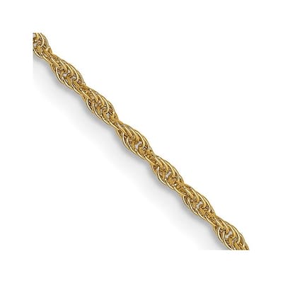 Curata 1.3mm 14k Yellow Gold Lobster Claw Closure Pendant Rope - 20 Inch