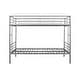 preview thumbnail 6 of 13, Silver Twin over Twin Metal Bunk Bed with Safety Guardrail