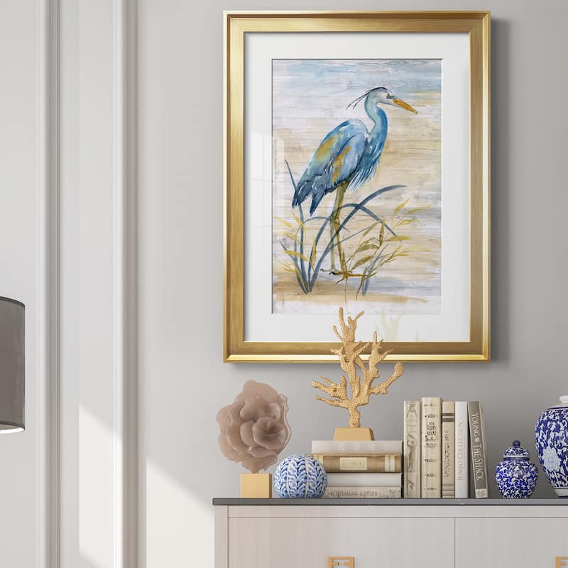 Blue Heron I Premium Framed Print - Ready to Hang