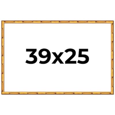 39x25 Frame Gold Bamboo Picture Frame Modern Photo Frame Includes UV Acrylic Shatter Guard Front Acid Free Foam Backing Board