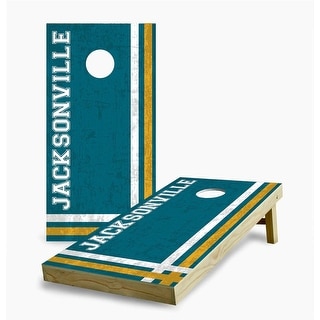 Jacksonville Jaguars Multi Stripe Cornhole Game (Choose Wraps or Boards)
