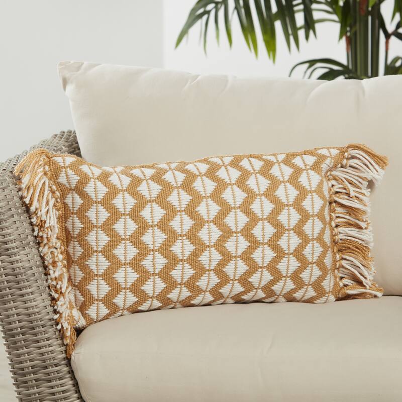 Cerulean Geometric Indoor/ Outdoor Lumbar Pillow