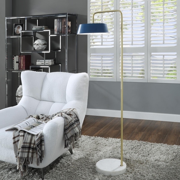 blue and gold floor lamp