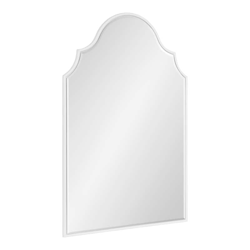 Kate and Laurel Leanna Framed Arch Wall Mirror - 20x30 - White